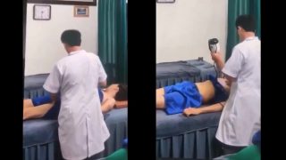 Nam thanh niên nhân viên spa xoa vú mân mê chị khách